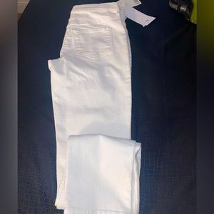 Brand new white stretchy skinny pants girl size 11/12